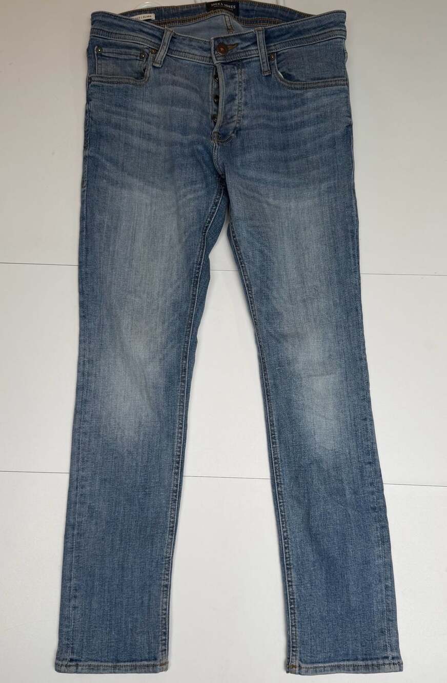 Jack & Jones Clark Fit Jeans Size 29x32 Blue Denim
